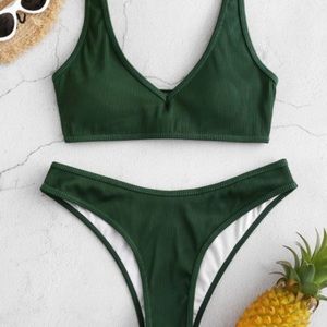 Green tieback swimsuit